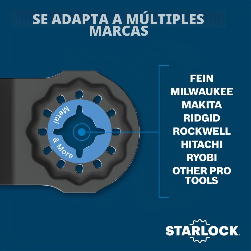 BOSCH Starlock OSL114C-3 - Paquete de 3 cuchillas oscilantes multiherramienta oscilante de metal y más carburo para cortar barra de hierro, metal, madera con clavos, paneles de yeso y azulejos