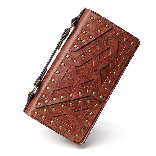 Preisvergleich Produktbild L Big Boss Damen Geldbörse Punk Doppelreißverschluss Handtasche Fashion