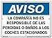 Vestil Notice SignSI-N-21-C-AL-040-S 21 14.5X10.5 ALUMINUM .040 Company Is Not Responsible For Loss Or Damage To Parked Cars LA COMPA??A NO ES RESPONSIBLE DE LAS PERDIDAS O DA?OS A LOS COCHES ESTACIONADOS