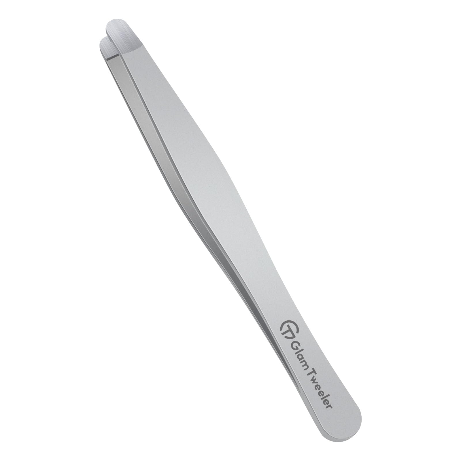 Premium Hand-Made Tweezers with Safe Rounded Tip & Comfort Spring for Pain-Free Plucking, Thick Stainless Steel for Precise Grip on Eyebrows & Facial Hair, Designed for Women and Men