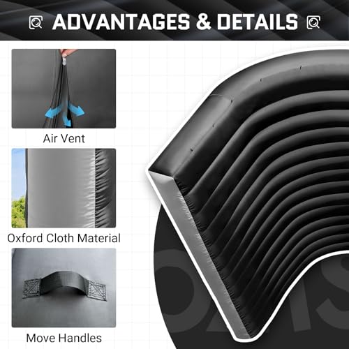 Image of OZIS 16FT Inflatable Tunnel Entrance Sports with Installed Blower Inflatable Football Tunnel Tent Inflatable Entryway for Business Advertising Event Exhibition Promotion(Black,16x10x10ft)