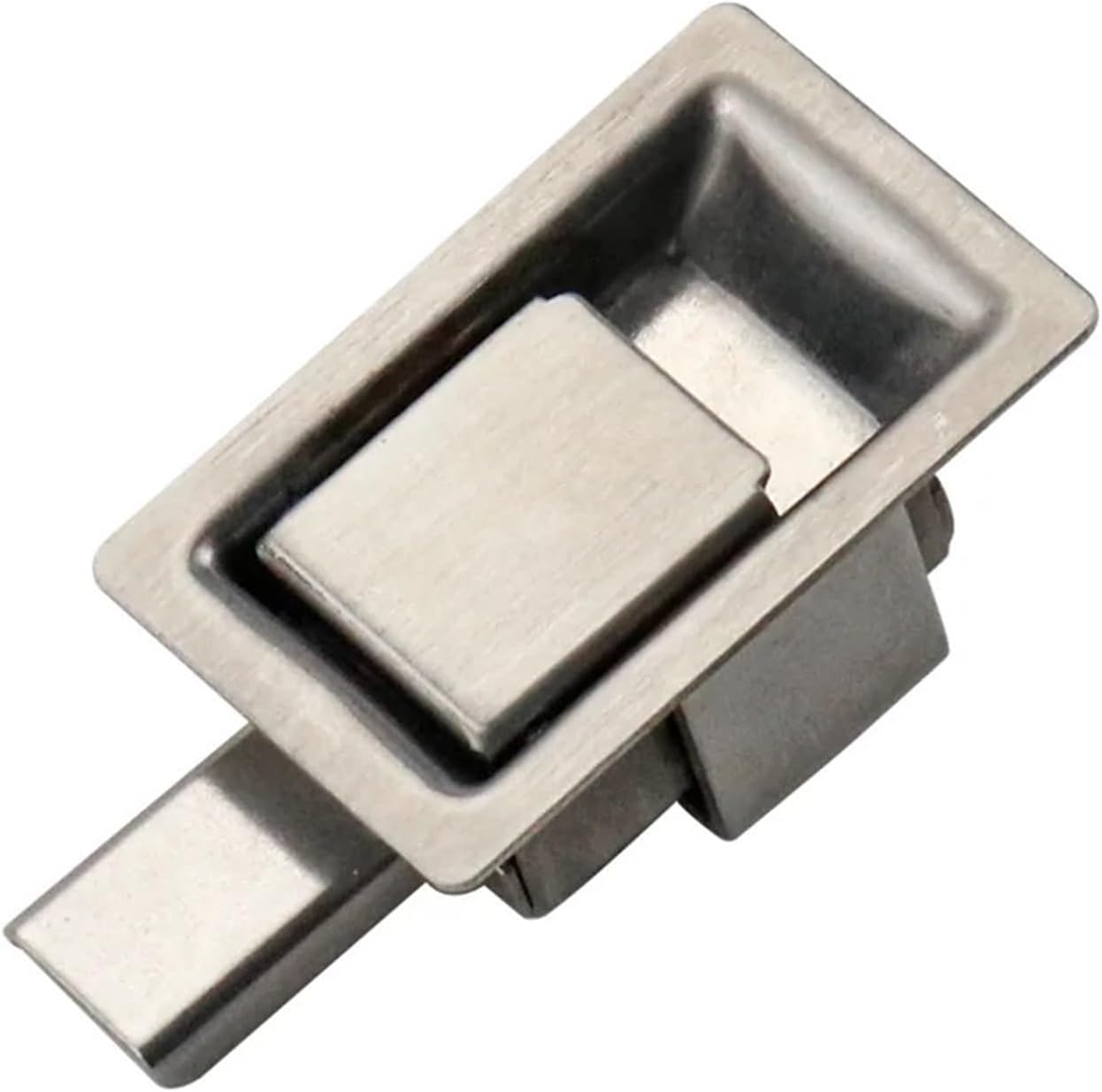 Stainless Steel Pull-Type Panel Lock Lock Latch Lock Flat Small Toolbox Equipment Lock 1Pcs