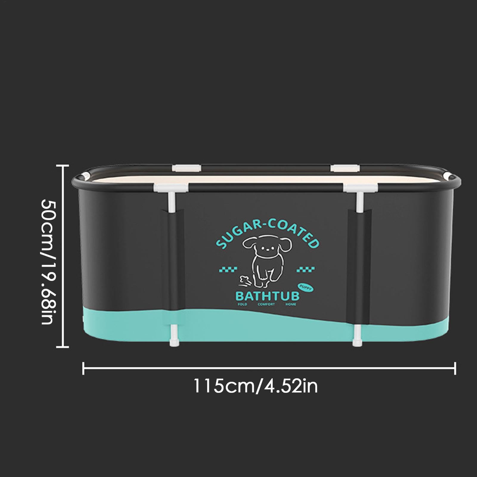 Vasca da bagno portatile, vasca da bagno a immersione, 110 x 60 x 50 cm, vasca da bagno pieghevole, vasca da bagno con ghiaccio, vasca da bagno separata per la famiglia, vasca idromassaggio per box