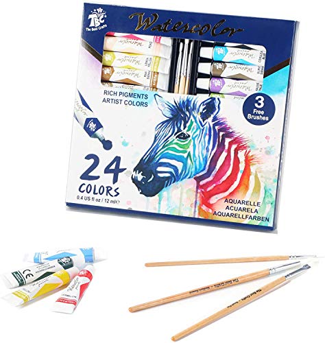 TBC The Best Crafts - Pintura de acuarela, 24 colores para artistas profesionales amantes de los niños Cover