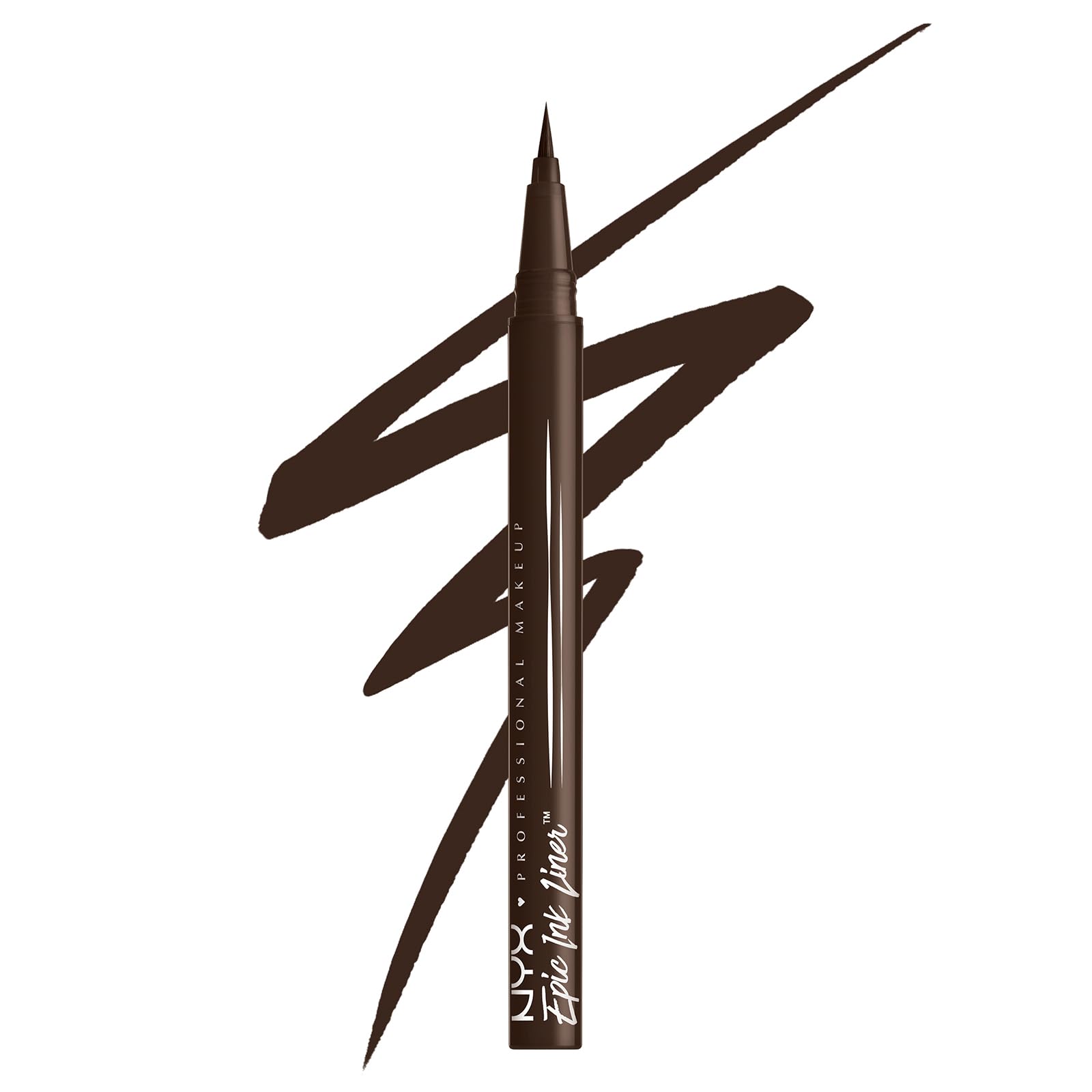 NYX Professional Makeup Eyeliner Iperpigmentato, Linee Definite e Look Intensi, Formula Waterproof a Lunga Tenuta, Epic Ink Liner, Tonalità: Dark Chocolate