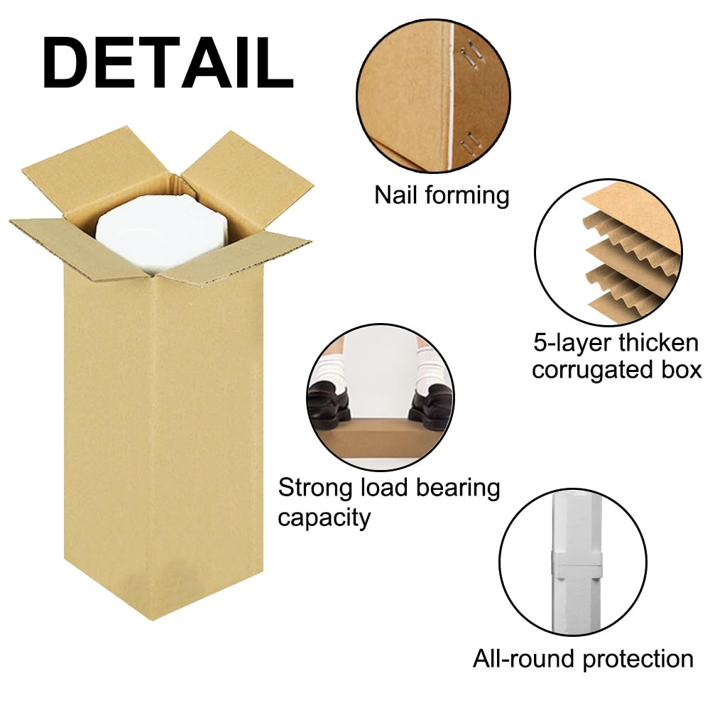 2 Sets Wine Shipping Box with Protective Styrofoam Inserts, Universal Single Bottle Wine Shipping Box, All-in-One Protective Wine Shipper for Shipping Moving Packing, Secure Wine Packaging