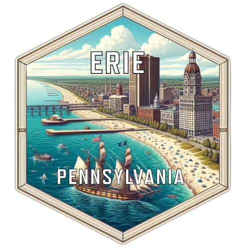 Erie Pennsylvania Travel Destination Souvenir Vinyl Decal Sticker 2-Inch