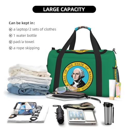 Sac de voyage imprimé Washington noir comme article personnel - 5
