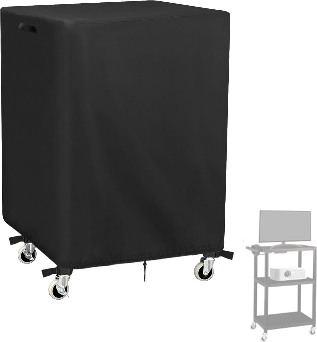 Kingling AV Cart Cover for Multi-Functional Media Carts 24"L x 18"W x 40"H