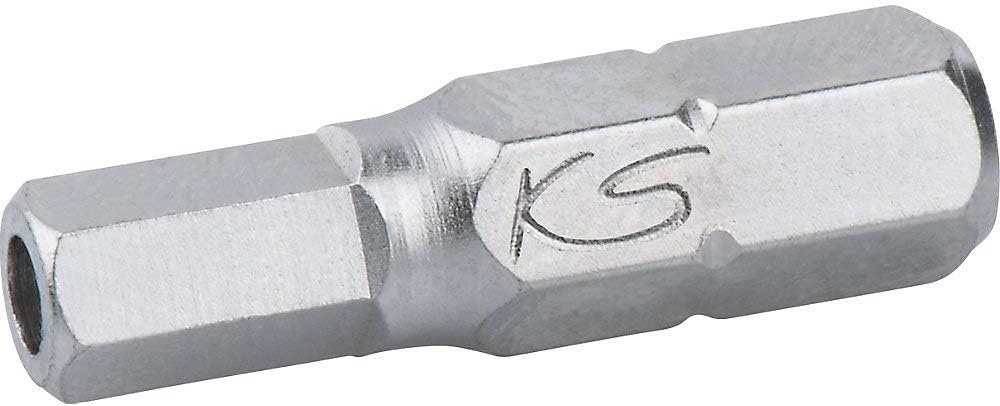 KS TOOLS 1/4" Classic Bit Hexagon tamperproof,25mm,3/16", Pack of 5, one Size, Clear