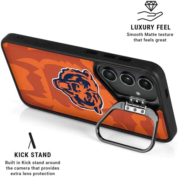 Skinit Kickstand Phone Case Compatible with Galaxy S25 Ultra - Officially Licensed NFL Chicago Bears Double Vision Design