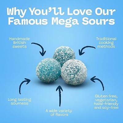 Barnetts Mega Sour Raspberry Fizz Candy 227g Handmade British Sweets