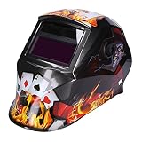 GEORGES Masque de soudage solaire automatique avec protection UV et grande fenêtre de visualisation pour tous les types de soudure (Pokerface).