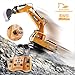 ViRockSign Remote Control Excavator Toys for Boys,16 Channel RC Excavator Construction Toys with Metal Shovel & Light,Simulated Smoke,Christmas Birthday Gift Toy for Boys 3-5 4-7 8-12 Year Old Kids