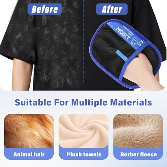 Pet Hair Removal Glove,Double Sided Electrostatic, Reusable Cat & Dog Hair Remover Mitt for Furniture, Couch, Carpet, Car Seat, Quick Cleaning Grooming Glove,1Pcs-vg7uXlFw