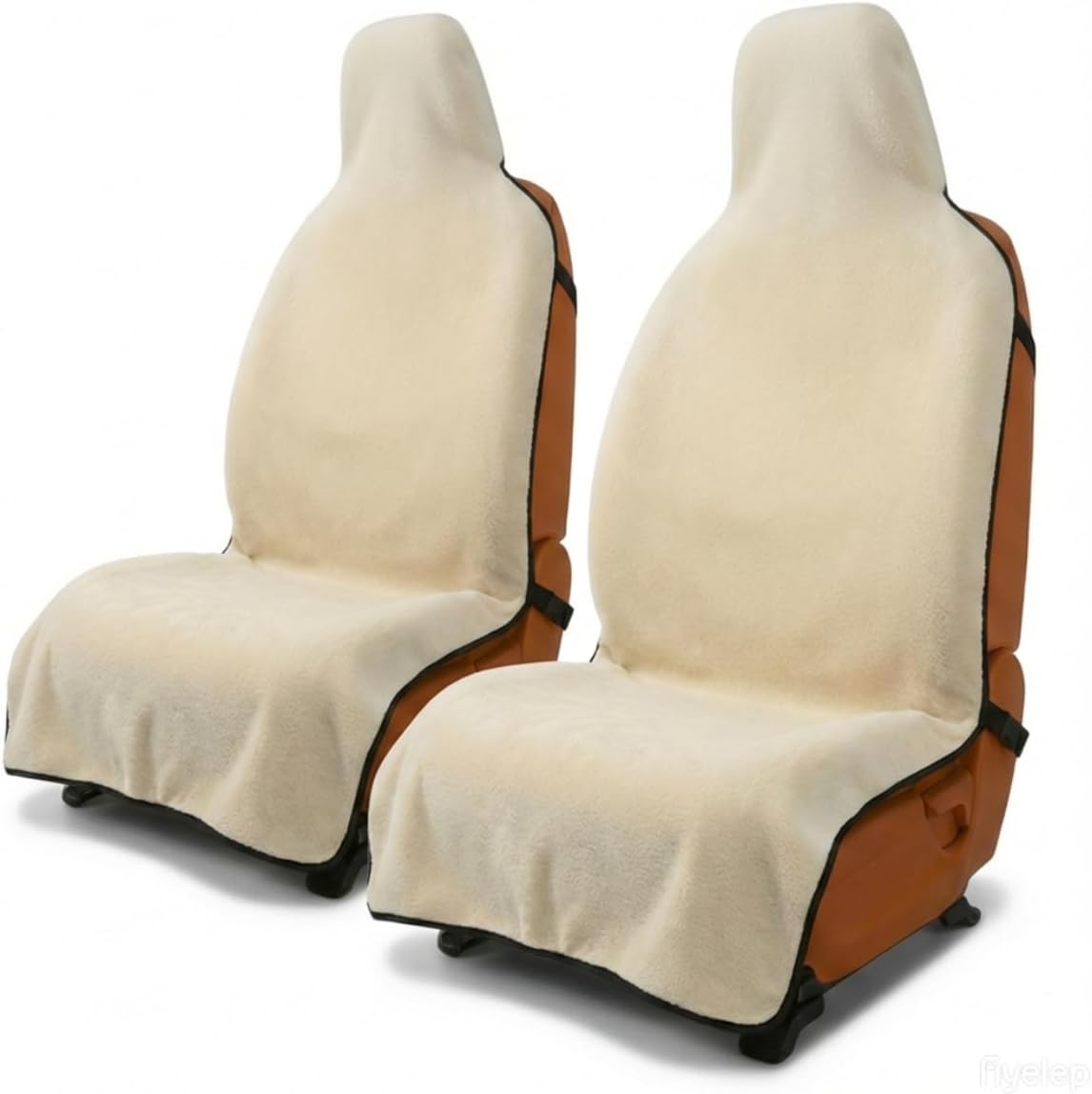 Car Seat Covers, 2PCS Premium Auto Seat Towel Fit Cars SUV Trucks, Ideal Gift for Active People Who Work Sweat Swim Run Beach, Tan