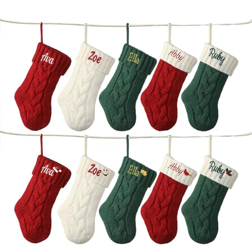 Infiher Personalized Mini Christmas Stockings with...
