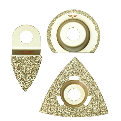 3 x topstools wxkc3 Mixed lechada cuchillas para Worx Sonicrafter, Worx 250 W multiherramienta, Erbauer Multi herramienta accesorios