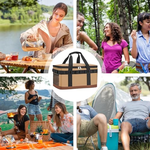 Insulated Bag - Zippered Cooler Tote Bags Insulated | Cold-Retention Thermal Tote For Camping, Beach, Picnic, Kayak, Boat, Golf, Fishing, Or Poolside Travel, Durable Compact Design For Car Or Truck Us4