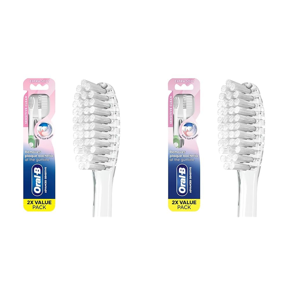 Oral-B Sensi-Soft Toothbrushes, Ultra Soft, 2 Count (Pack of 2)
