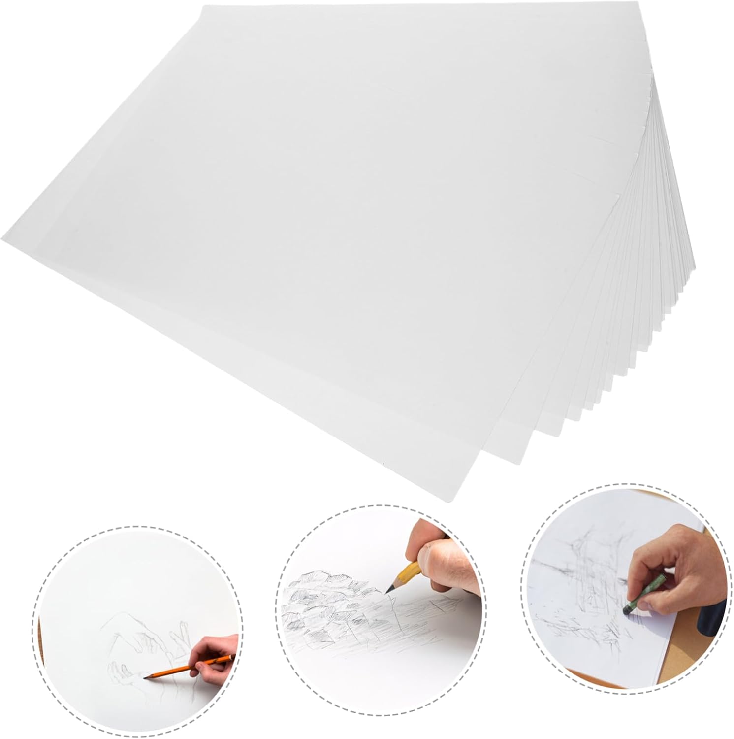 DOITOOL 50sheets Blank Drawing Paper Acid Safe for Boys and Girls Easy to Use Sketch Pads for Artists Acid Ph Neutral