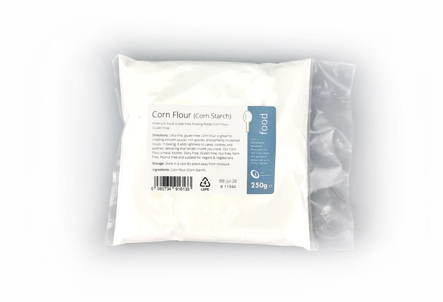 Premium Maize Cornflour 250g, Ultra-Fine, Gluten-Free Thickening Powder