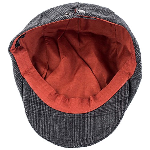 Image of The Tie Hub Wool Flat Cap for Men & Women | Adjustable Vintage Newsboy Gatsby Hat for Casual, Travel, Outdoor | Free Size Herringbone Ivy Style Cap