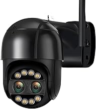Câmeras de segurança sem fio 8MP 4K 2,8mm +12mm Lente Dupla 8X Zoom Híbrido PTZ Câmera IP WiFi Detecção Humana Áudio 4MP P2P Câmera de Vigilância por Vídeo de Segurança para segurança doméstica/extern