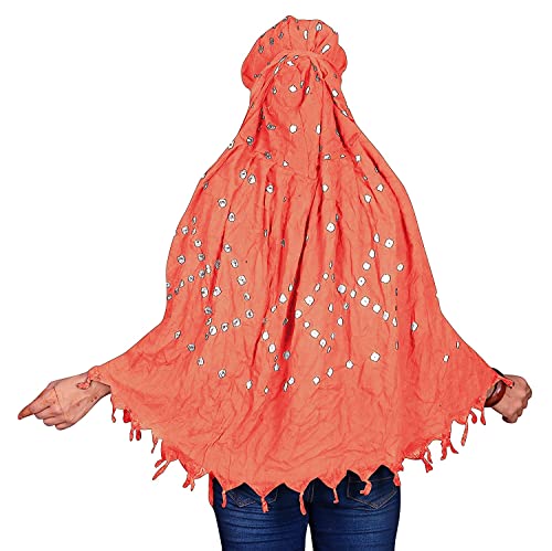 Image of Cotton Long Scarf Cum Mask Scarves Usable for Vehicle Driver | White Printed Design Fabric | Universal Size | Soft & Breathable Sun Protection | For Girl & Women