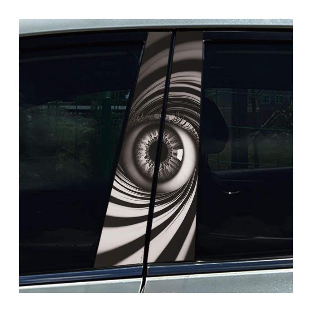 Decorative Items 2pcs Simple Pure Colour Car Center Pillar Sticker Auto B Pillar Protective Film Sticker(B)