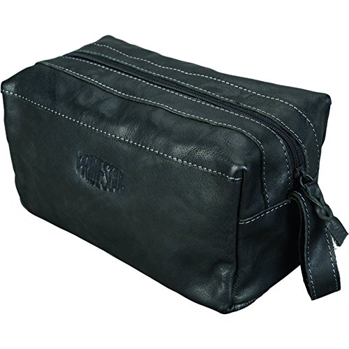Preisvergleich Produktbild Pride&Soul Kulturtasche 25x12,5x13cm Leder schwarz