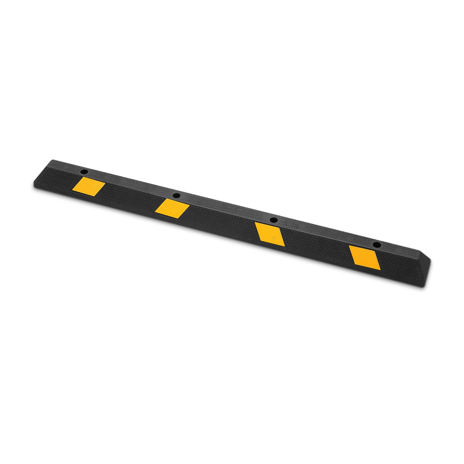 VEVOR Parkstopper Radstopper 1 Stk. 184 x 16 x 11 cm Einparkhilfe Parkbegrenzung mit Reflektorstreifen, Parkplatzsperre aus Gummi für Autos Lieferwagen Lkw, Radführungsblock, Parkplatzbegrenzung