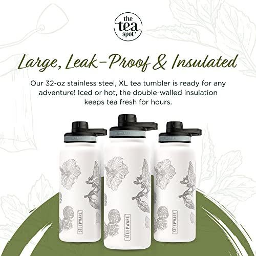 The Tea Spot Himalayan 32-Oz Double Wall Insulated Stainless Steel Tea Tumbler with Infuser - Perfect for Tea Lovers - Image 2
