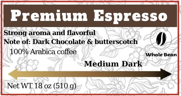 Roastika Café en Grano 18 Oz Tostado Medio Espresso Premium miniatura 4