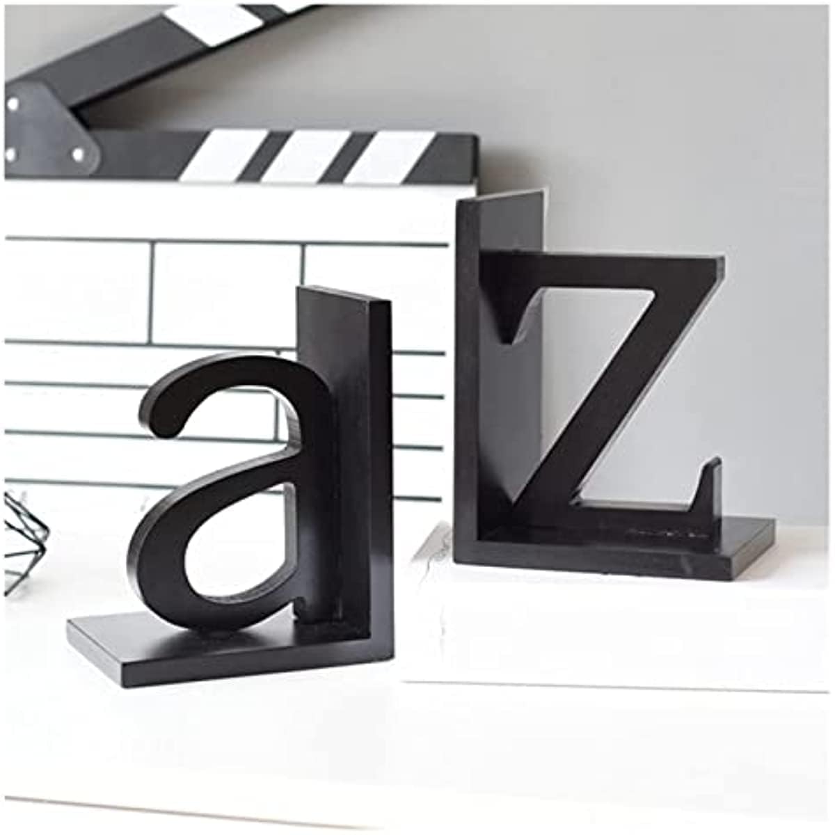 Sujetalibros Decorativos, tapón de Libro, sujetalibros de Letras Simple y Moderno, Estante de Oficina, sujetalibros, Adorno de Estante de Letras