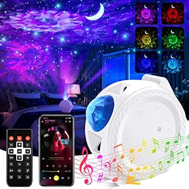 AMAZON - Star Projector, TRAALL 4 in 1 Galaxy Projector with Bluetooth Speaker & Timer, Remote&Voice Control, 18 Lighting Effects, Unique Sky Star Projector Night Light, Galaxy Light Projector for Kids Adults