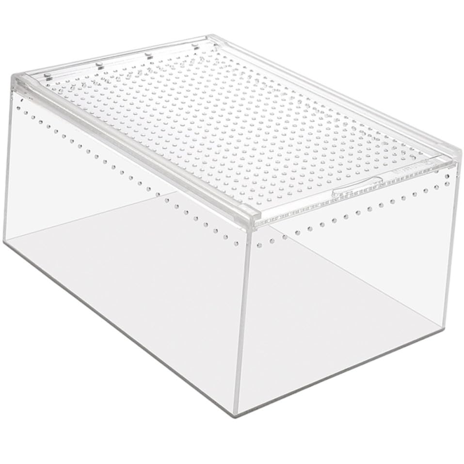 Scatola per Rettili e Design Anti-Perdita in Acrilico Sistema di Ventilazione Stabile per Lumache e Animali Esotici in Terrario Domestico