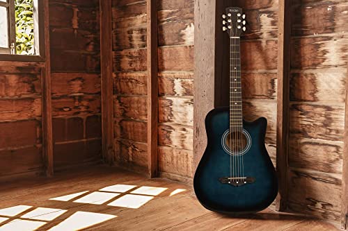 Rocktile WSD-5C-BUB Slim Line Set de guitare folk Blueburst - Les Beatles, Paul McCartney, John Lennon, RIngo Starr, George Harrison Rocktile WSD-5C-BUB Slim Line Set de guitare folk Blueburst – Image 3