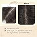 Hair Toppers for Women Real Human Hair 12 Inch Upgrade Mono Base 4.6x4 Inch Human Toppers for Women with Thinning No Bangs for Add Volume（Medium Brown and Honey Blonde Mix）