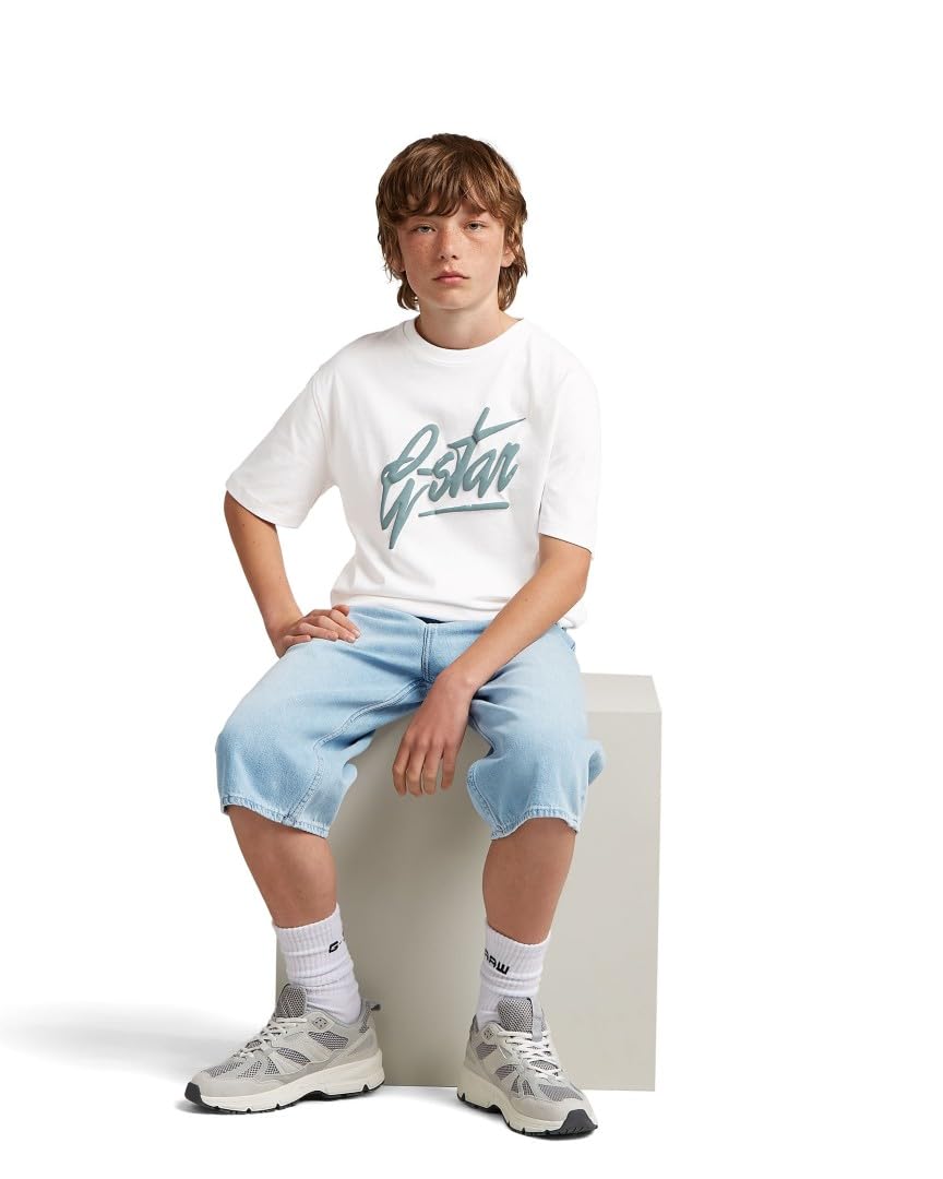 G-STAR Dakota Skater Shorts Pantalones Cortos, Azul (Sun Faded Air Force Blue D26584-01-c947), 10 años para niño