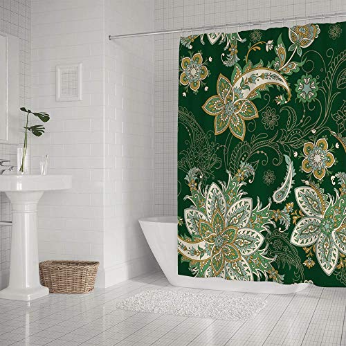 Rideau de douche lavable en machine et imperméable en polyester anti-moisissure - 3