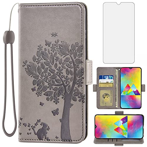 Asuwish Compatible with Samsung Galaxy M20 Wallet Case and Tempered Glass Screen Protector Flip Purse Accessories Wrist Strap Credit Card Holder Stand Cell Phone Cover for Gaxaly 20M Women Men Gray Asuwish Compatible with Samsung Galaxy M20 Wallet Case and Tempered Glass Screen Protector Flip Purse Accessories Wrist Strap Credit Card Holder Stand Cell Phone Cover for Gaxaly 20M Women Men Gray