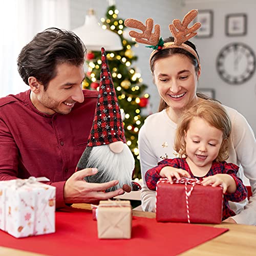 BOPIPA Gnome Christmas Decorations Swedish Tomte Stuffed Gnomes Plush Ornaments Handmade Holiday Elf Dwarf Thanksgiving Halloween Valentines Nordic Santa Gifts Home Tiered Tray Tabletop Décor - Image 5