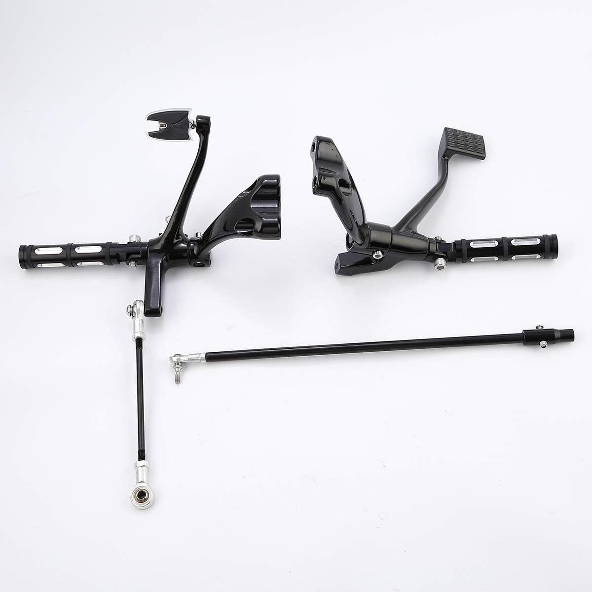 Green-L Black Forward Control Footpegs Linkage Fit For Sportster XL883 XL1200 72 Iron 2014-2022