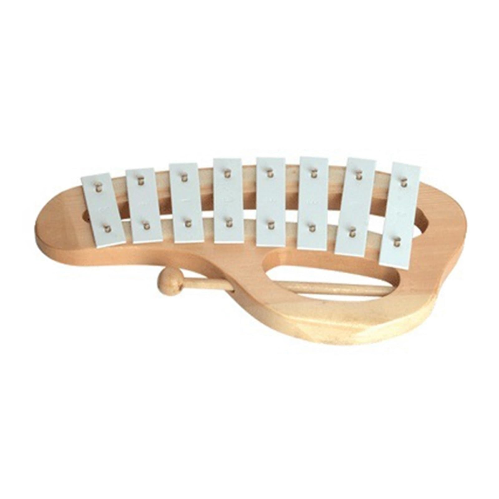 BABYCE Profesional Glockenspiel Xilófono Glockenspiel De Golpe Manual con Mazos, Hoja De Aluminio De 8 Tonos, Instrumento Musical De Madera, Educativo Preescolar