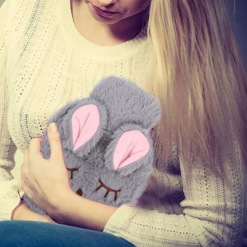 Bolsa de agua caliente para calmar las manos frías con un tierno diseño de conejo 4