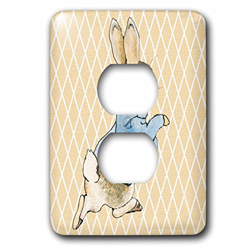 Peter Rabbit vintage art plug cover plaque décorative prise murale salon rustique - 2