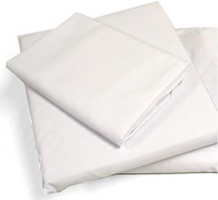 Cot Sheets (Fitted, Flat, Sets), 4 Piece Cot Sheet and Pillow Case Set - White- 1 cot sheet 33" x 75", 1 cot flat sheet 64"x94", 2 pillow cases 20"x30".