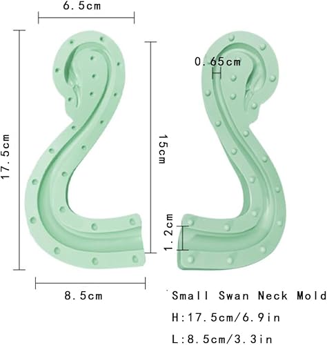Miniatura 2 de Moldes de silicona 3D para fondant de cisne para bricolaje, cuello de cisne, molde de caramelo de chocolate para decoración de pasteles (Swan S)