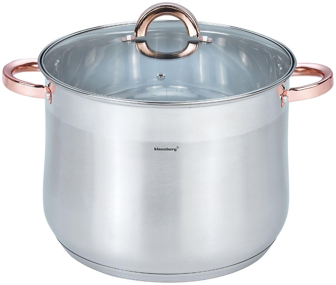 Olla profunda Klausberg KB-7795 de 13 litros con tapa de cristal templado 1